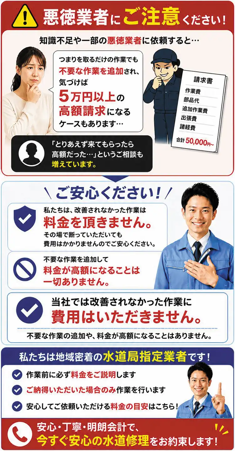 悪徳業者にご注意ください